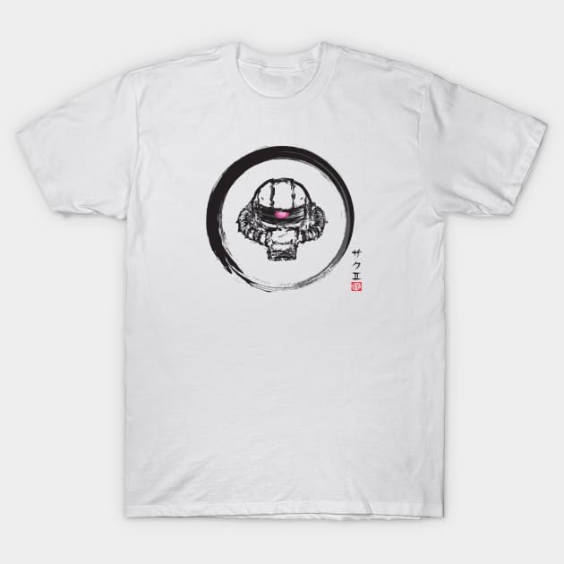 Gundam / Zaku (Black Ink) T-Shirt by Apparel133